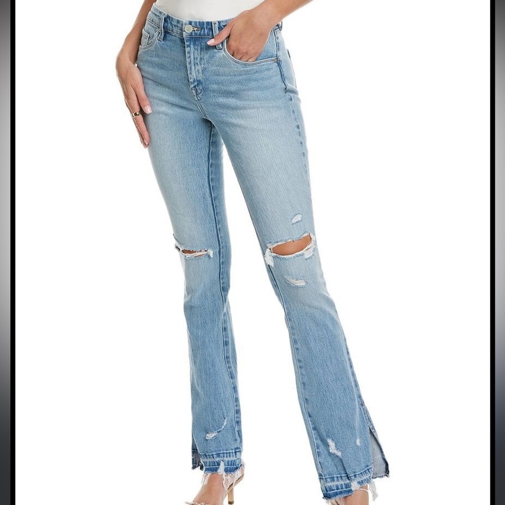 Blank NYC womens The Hoyt No Thanks High-Rise Mini Flare Jean, 25, Blue